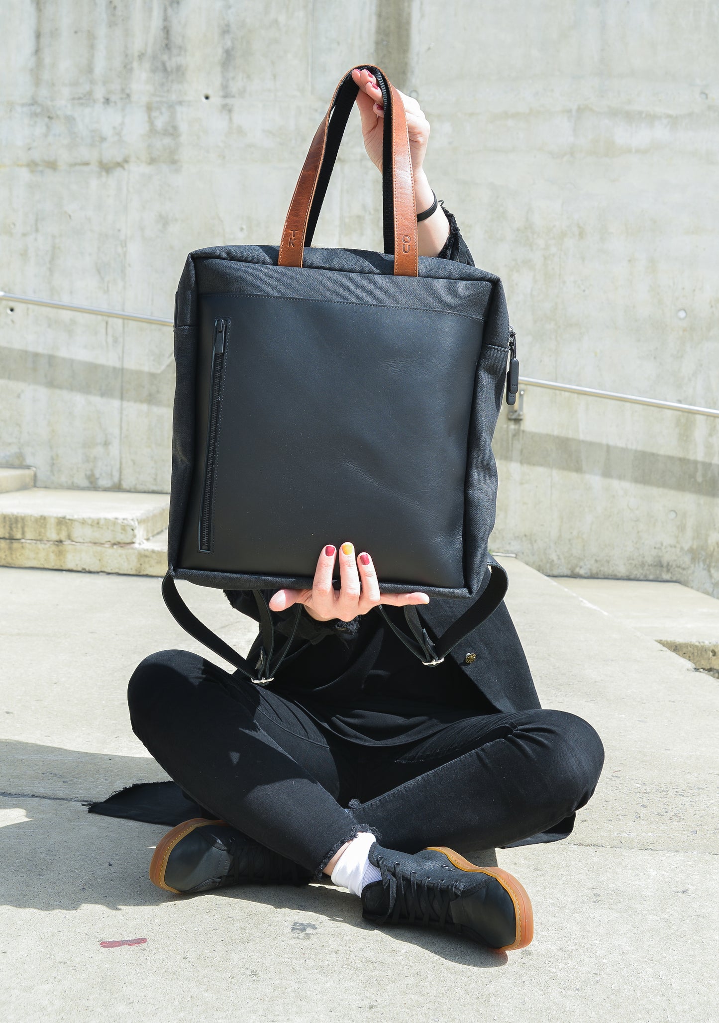 Stockholm Backpack - Purple/Black - kuprine -juoda -purpurine
